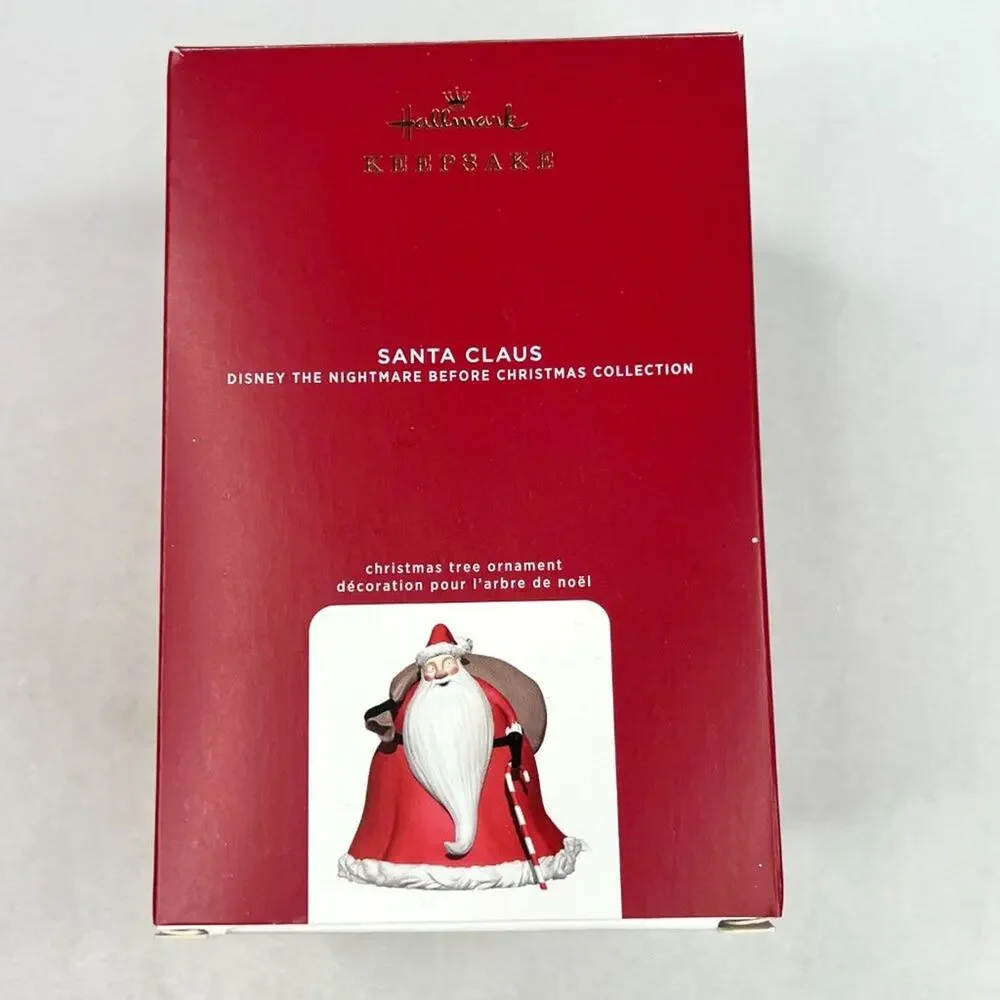 Hallmark Nightmare Before Christmas Santa Storyteller Ornament & Power Cord
